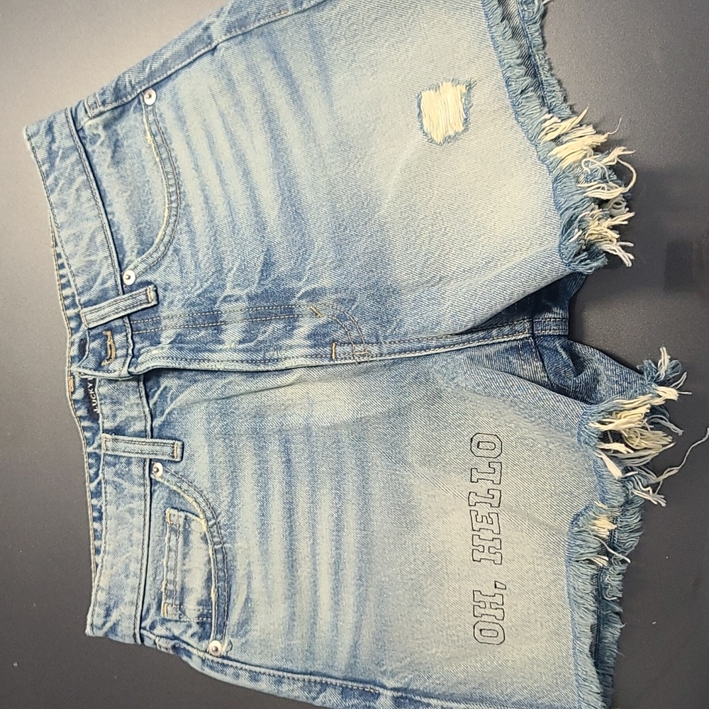 Lucky Brand Patch High Rise Denim Shorts - Picture 3 of 10